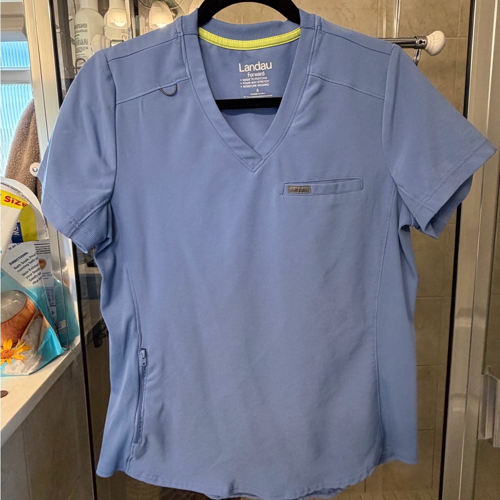 Landau Forward ceil Blue three piece Scrub set - Picture 4 of 4